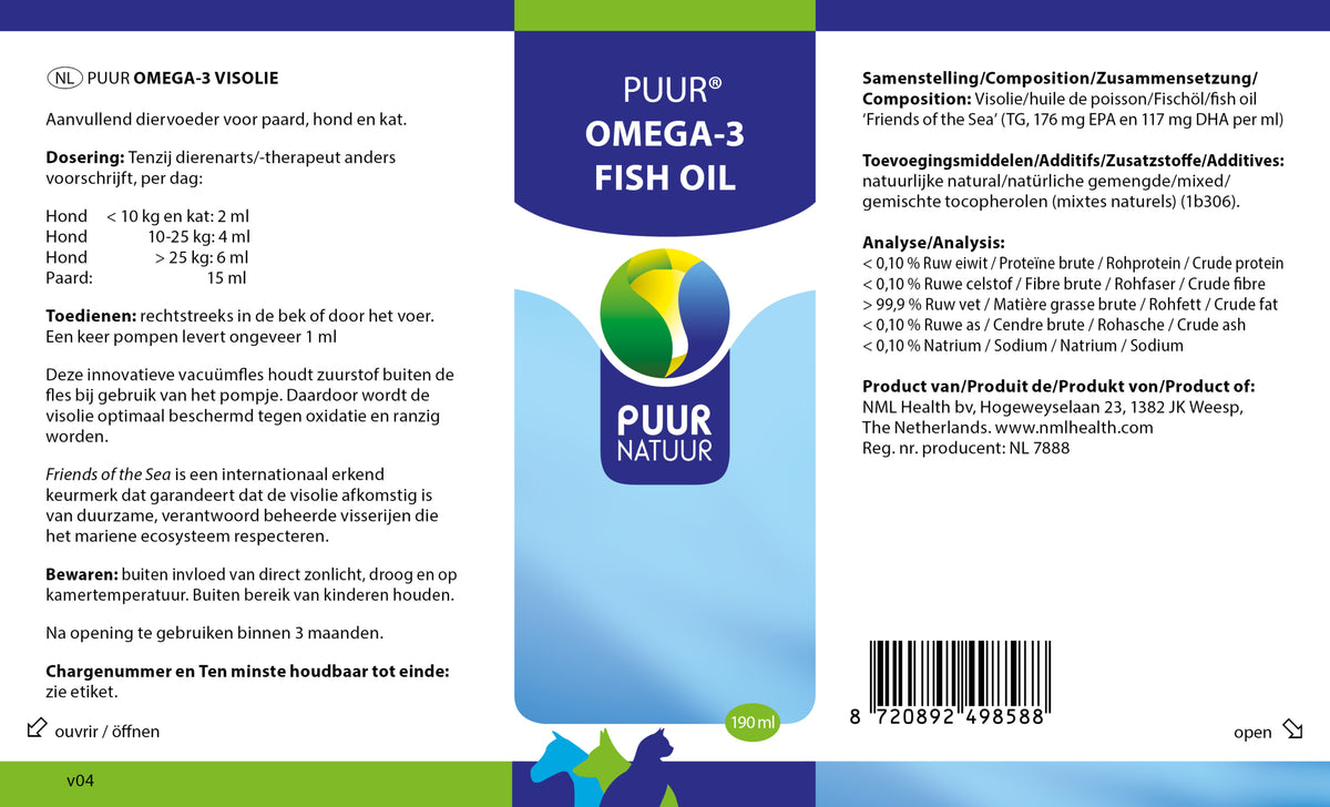 PUUR Omega-3 Fish Oil 190 ml