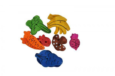 Pawise houten groente en fruitblokjes voor knaagdieren - Nena's Pets 