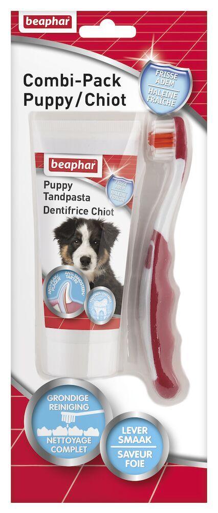 Beaphar Tandpasta+borstel puppy - Nena's Pets 