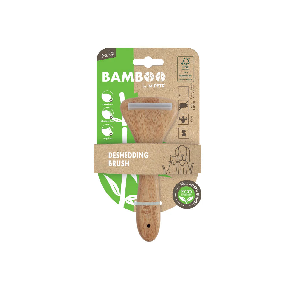 M-Pets Bamboo Borstel De-shedding
